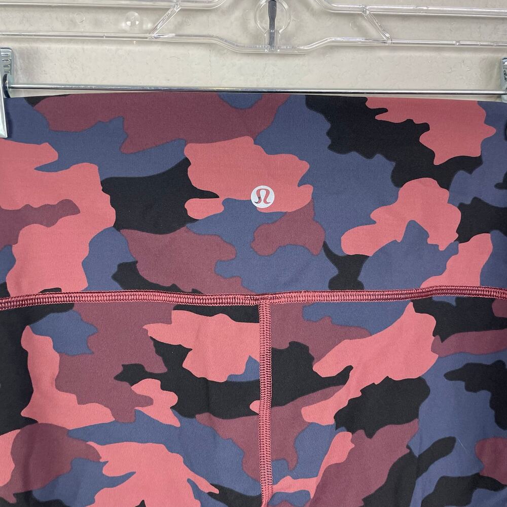 Lululemon Maroon Gray Camo Print Leggings 16 - Picture 5 of 7